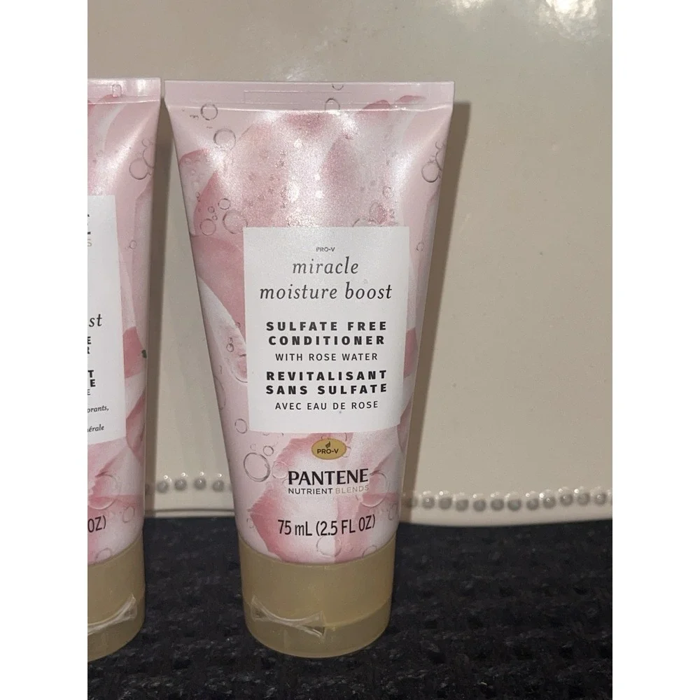 Pantene Miracle Moisture Boost Sulfate Free Conditioner Travel Size 2.5 Oz‎ (3)